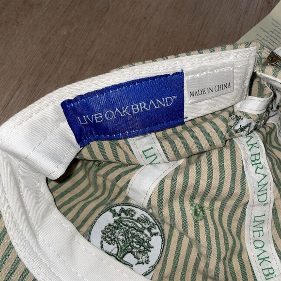 Live Oak Brand Green Pinstripe Strap Back Adult Cap‎ Hat - Picture 4 of 5